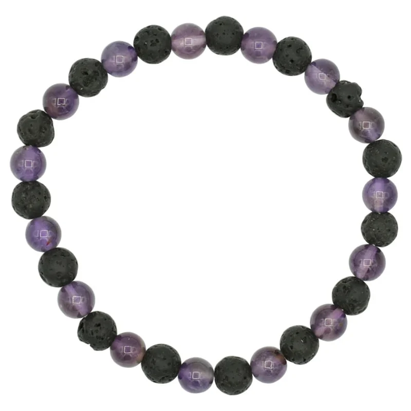Armband lava/amethist