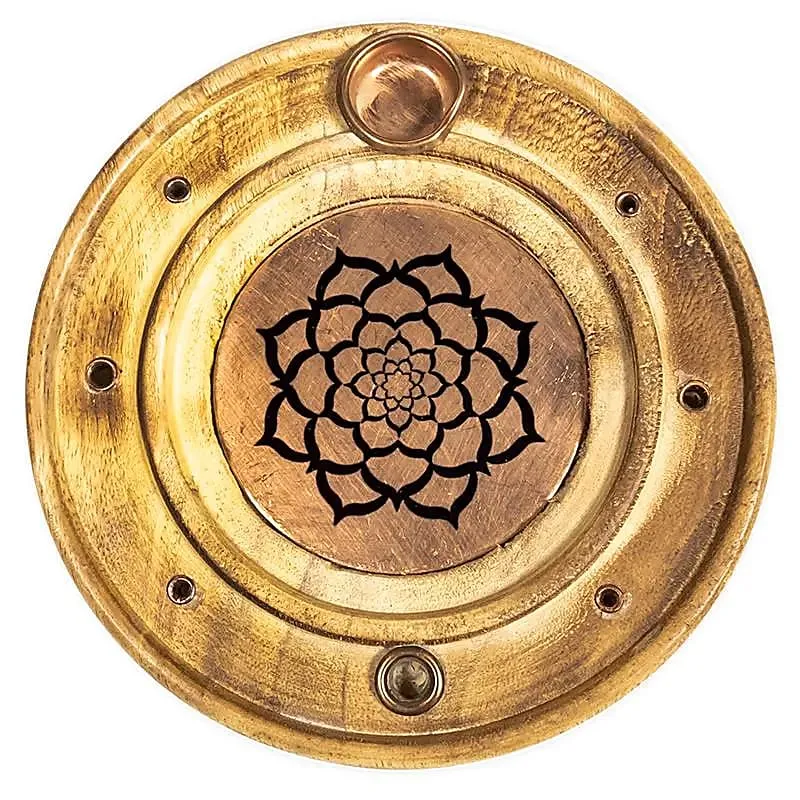 Wierook en kegeltjes brander lotus mandala