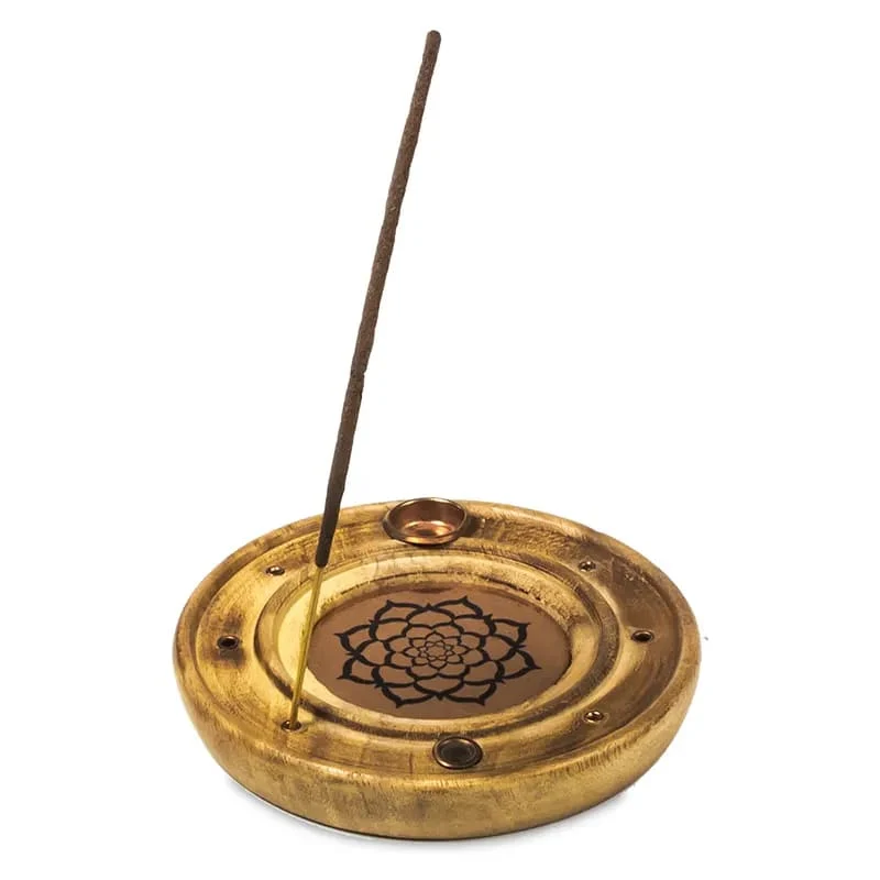 Wierook en kegeltjes brander lotus mandala