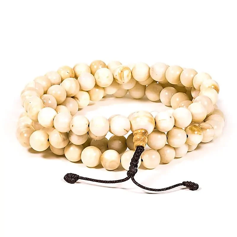 Mala schelp naturel 108 kralen
