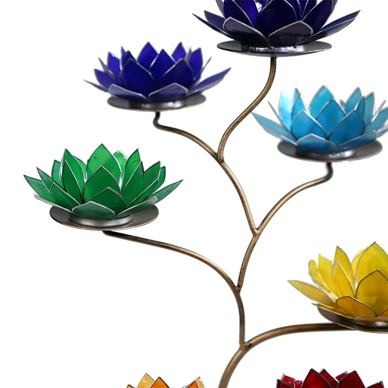 Chakra Lotus display metaal + 21 sfeerlichten