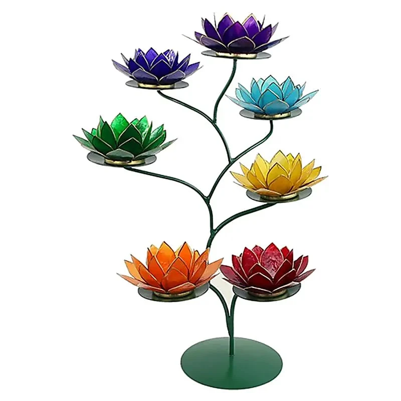 Chakra Lotus display groen + 21 sfeerlichten