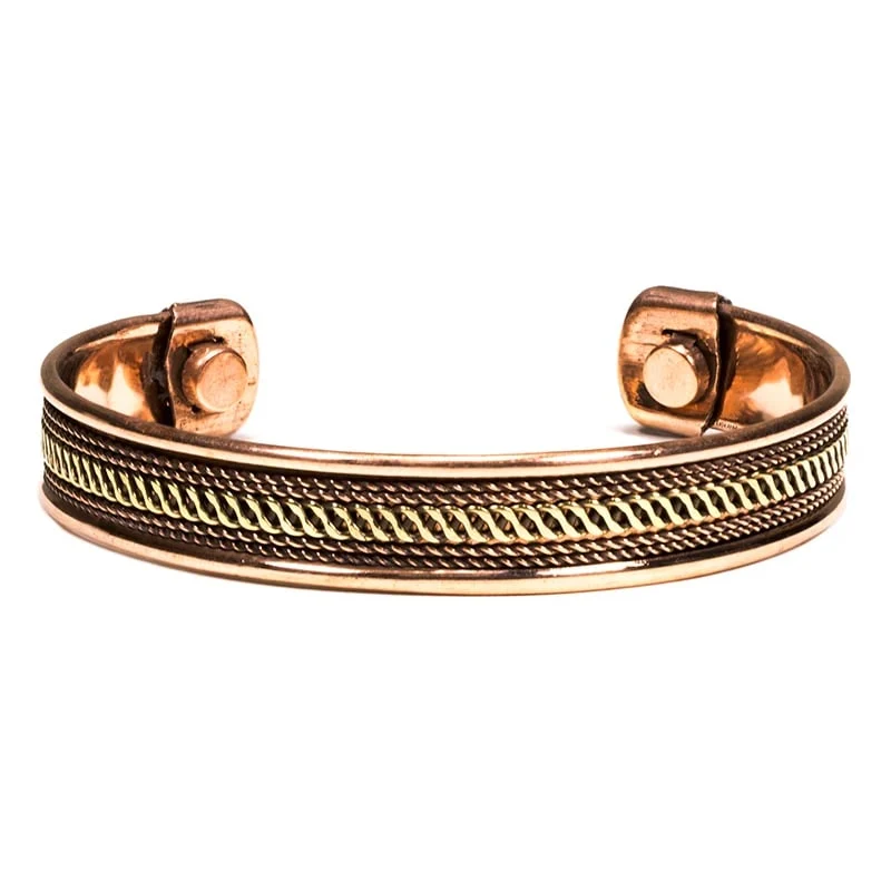 Armbanden magnetisch koper set van 2 stuks