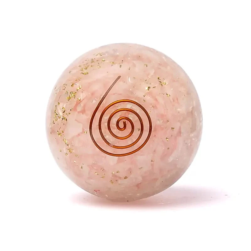 Orgoniet bol rozenkwarts met hart
