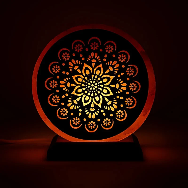 Zoutlamp Mandala met kabel en lamp