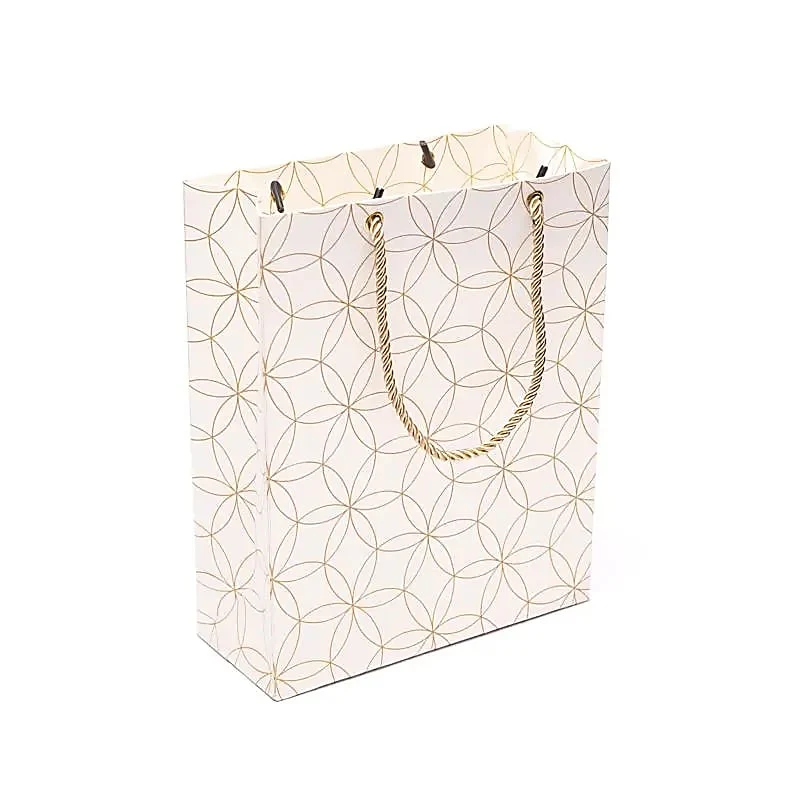 Cadeautasje wit gouden Bloem des Levens