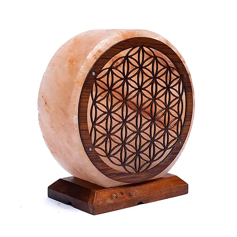 Zoutlamp Bloem des Levens met snoer en lamp