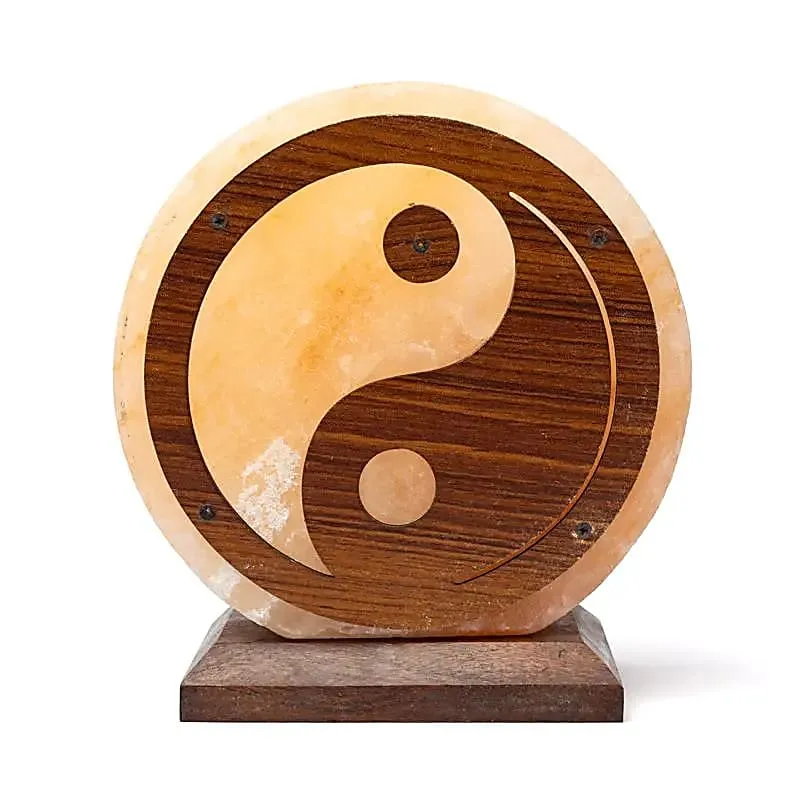Zoutlamp Yin Yang met kabel en lamp