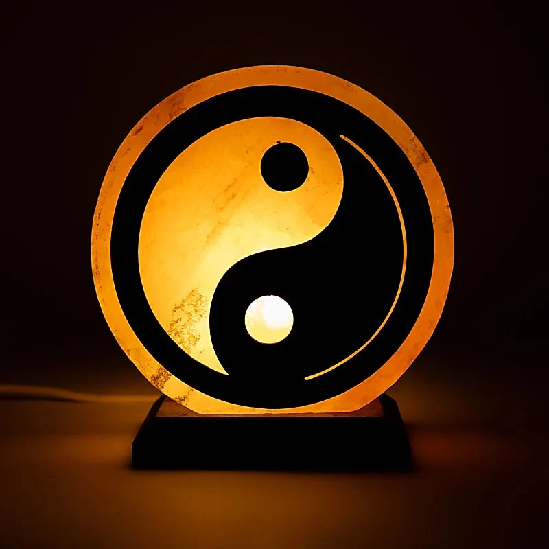 Zoutlamp Yin Yang met kabel en lamp