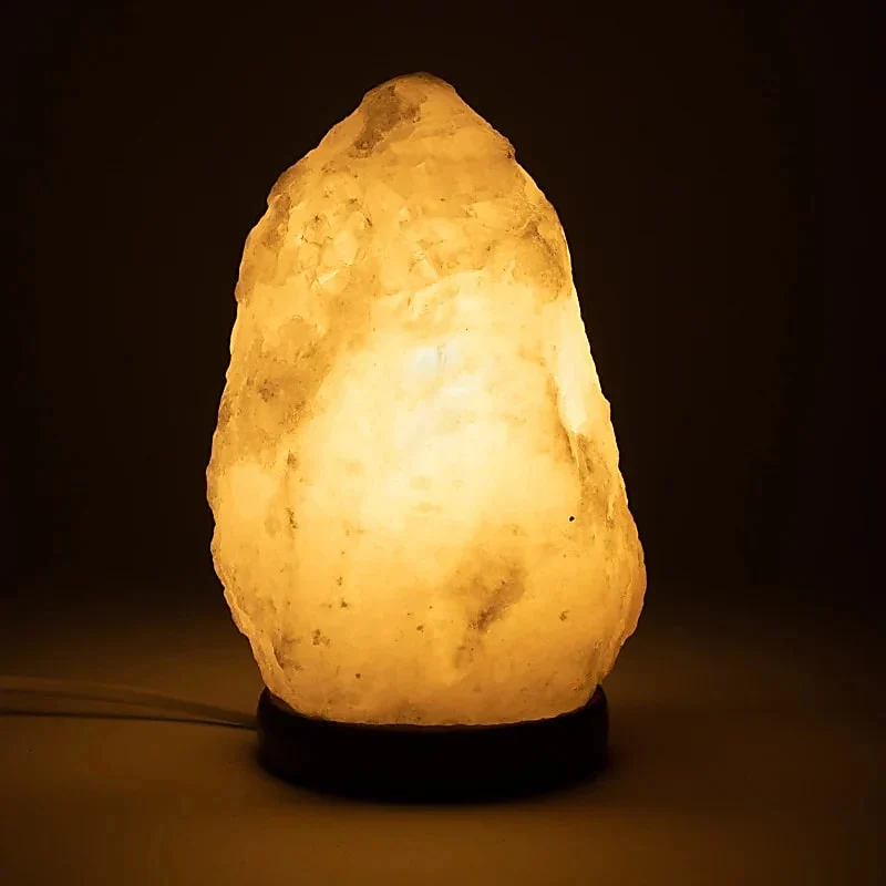 Zoutlamp wit met snoer en lamp