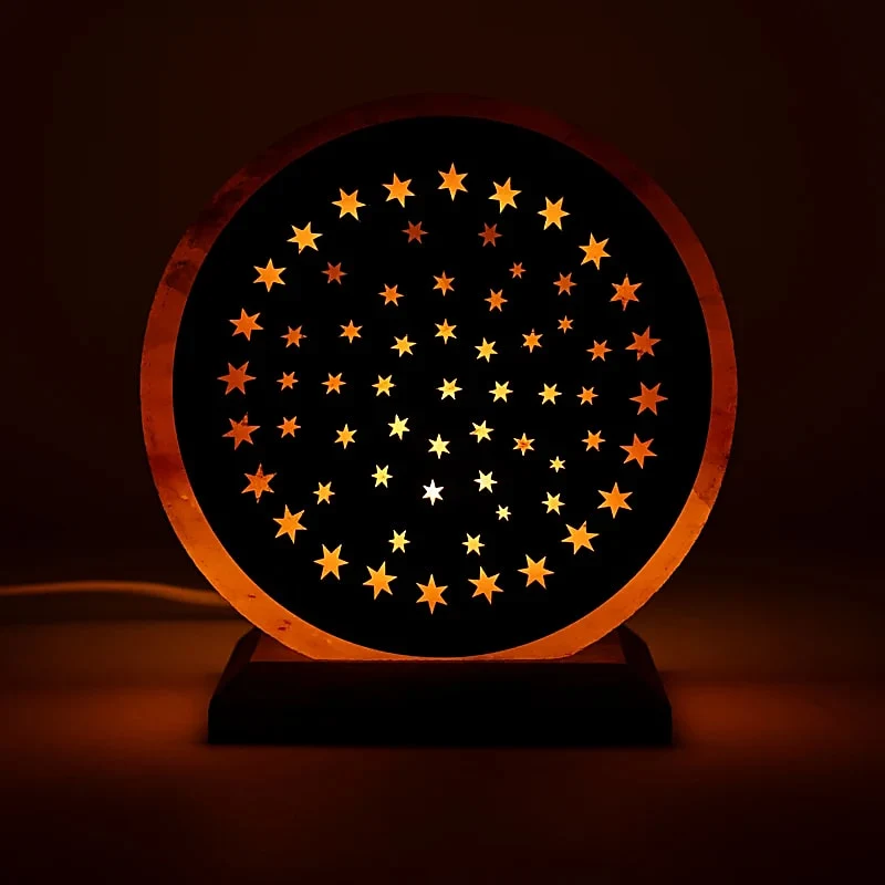 Zoutlamp sterren met kabel en lamp