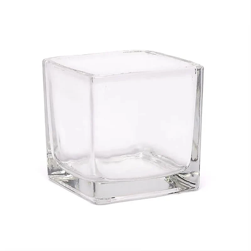 Vierkant glaasje van gerecycled glas