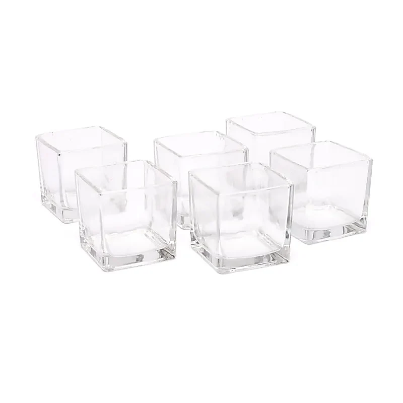 Vierkant glaasje van gerecycled glas
