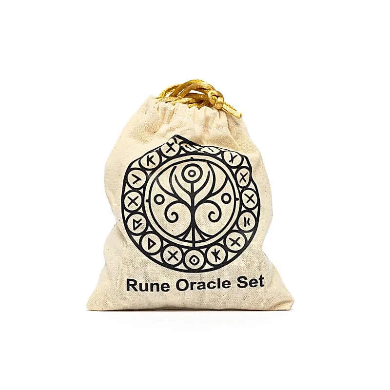 Runen orakelset Amethist in katoenen tasje