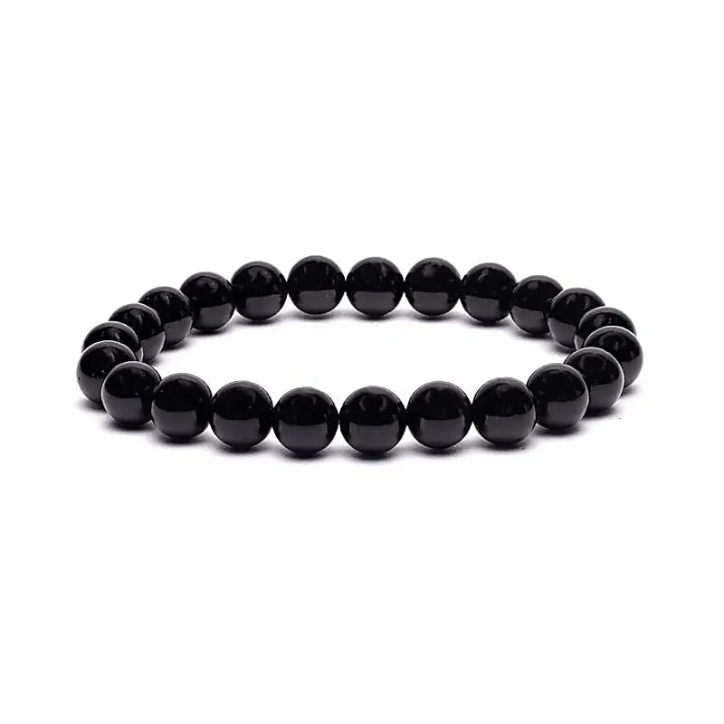 Armband elastisch zwarte toermalijn