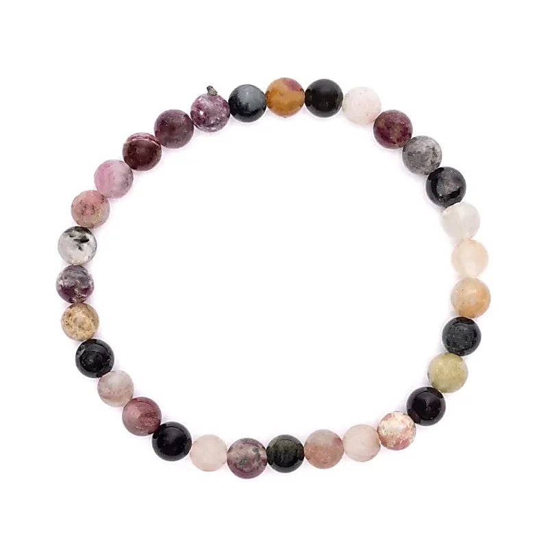 Armband elastisch toermalijn mix