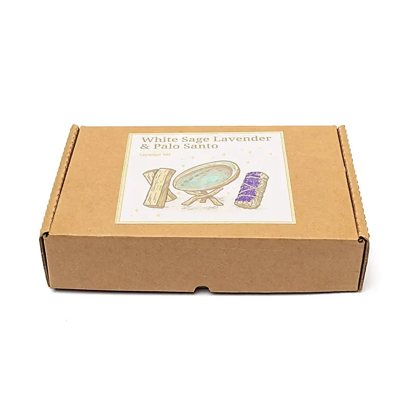 Smudge set witte salie, lavendel & Palo Santo