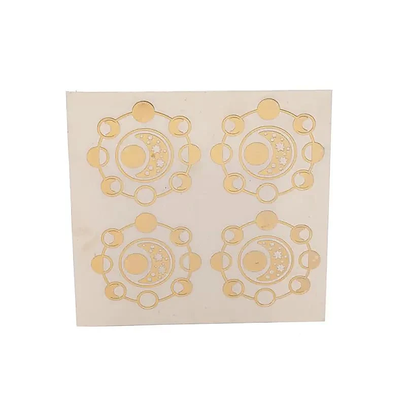 Metalen sticker Maanfasen goud 4x