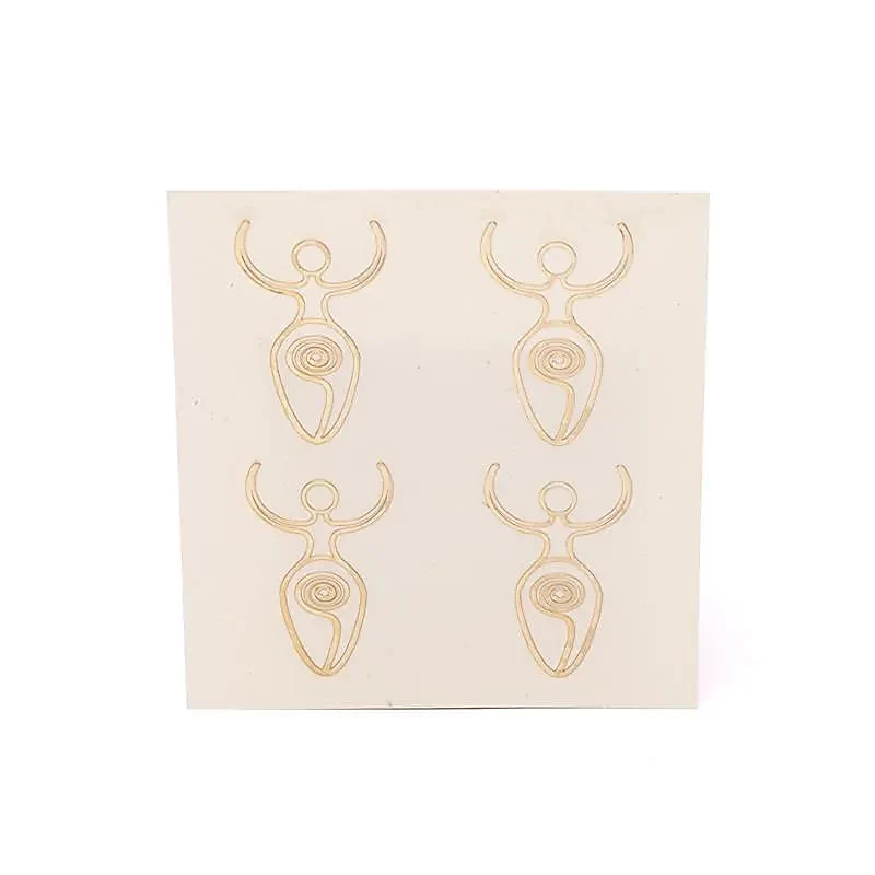 Metalen sticker Godin goud 4x