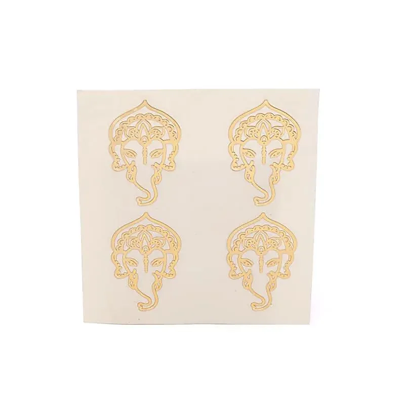 Metalen sticker Ganesha goud 4x