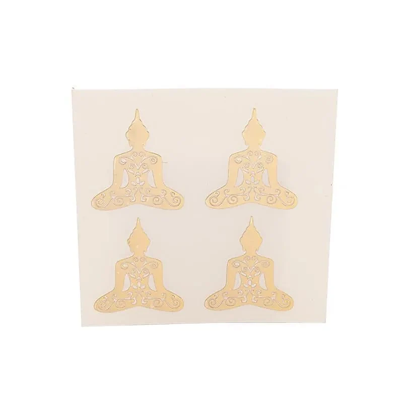 Metalen sticker Boeddha goud 4x