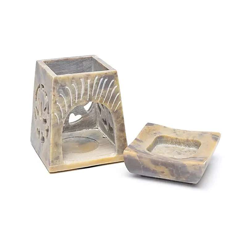 Olieverdamper Lotus licht zeepsteen