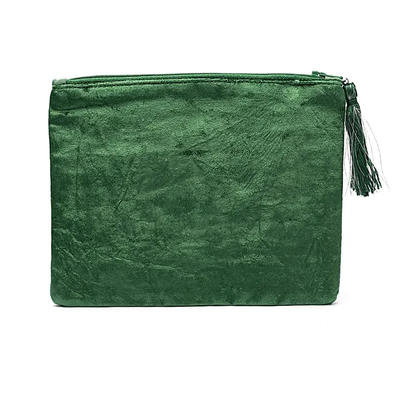 Etui fluweel groen met lotus
