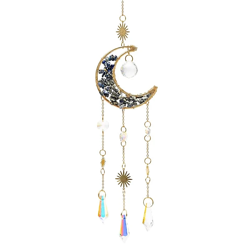Suncatcher maan met lapis lazuli