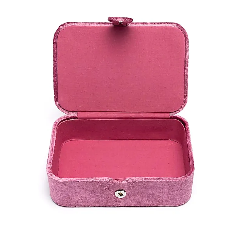 Sieraden / tarotdoos fluweel paars met regenboog