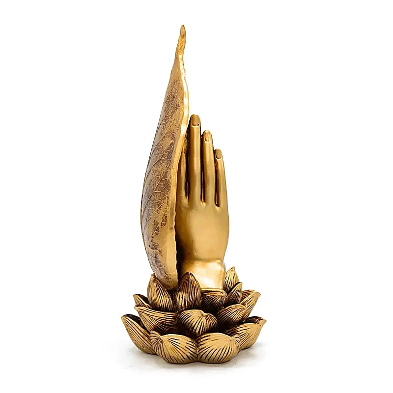 Deco Biddende handen goudkleurig