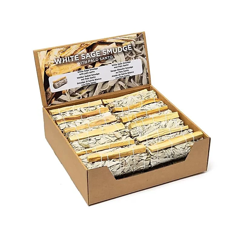Witte salie smudge met Palo Santo per 24 in display