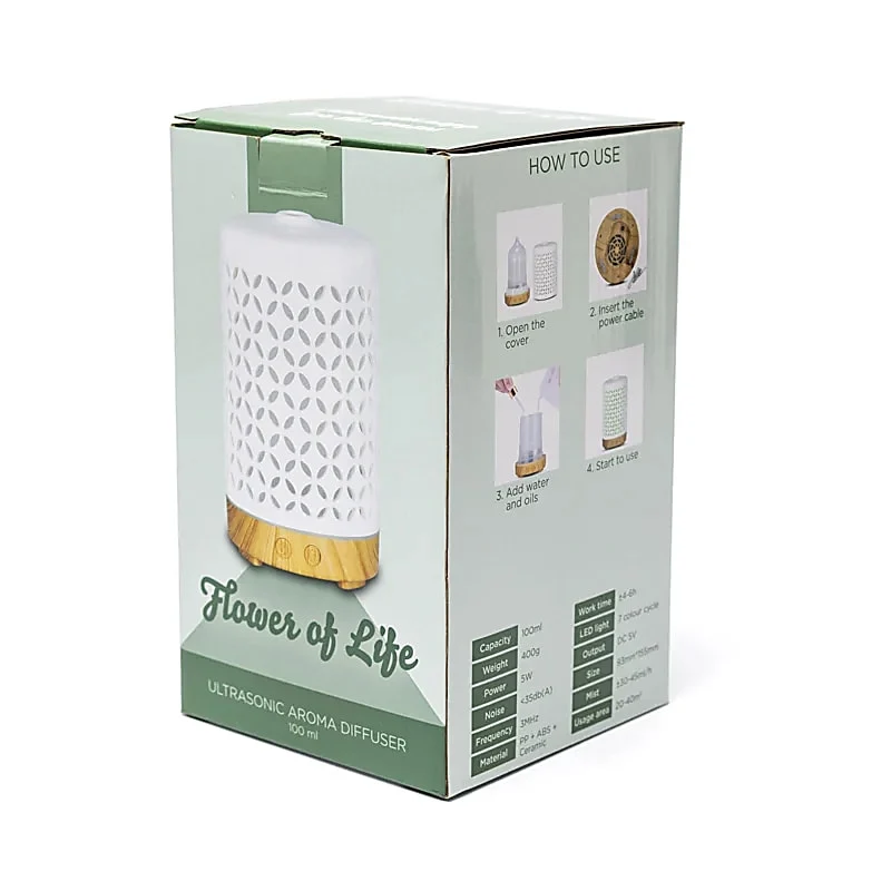 Aroma diffuser Bloem des Levens keramiek USB