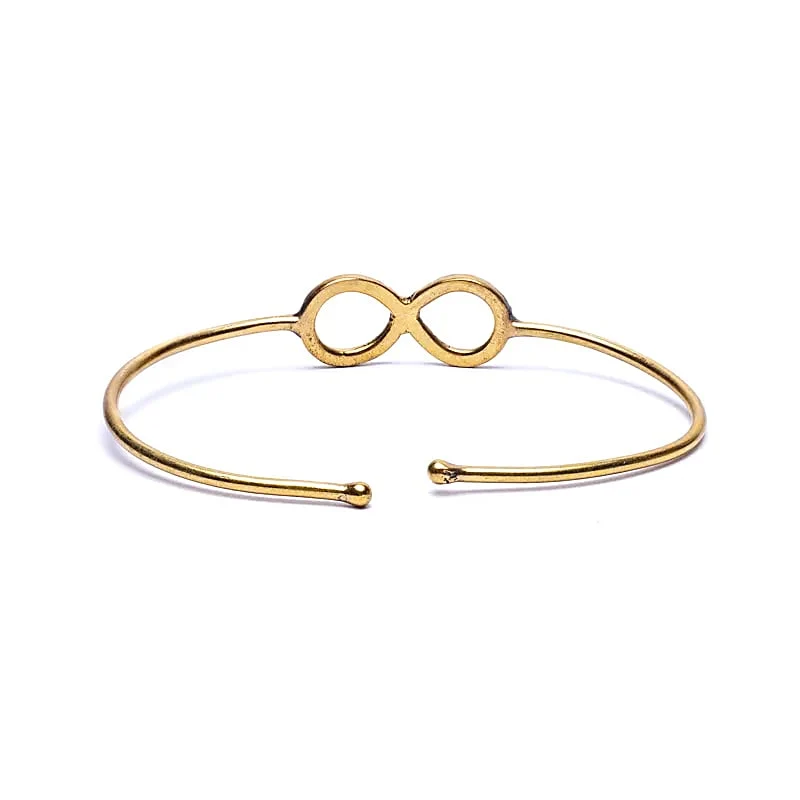 Armband Infinity messing goudkleurig verstelbaar