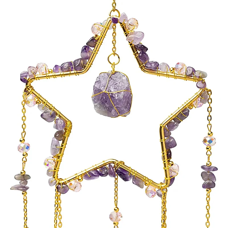 Suncatcher ster met amethist
