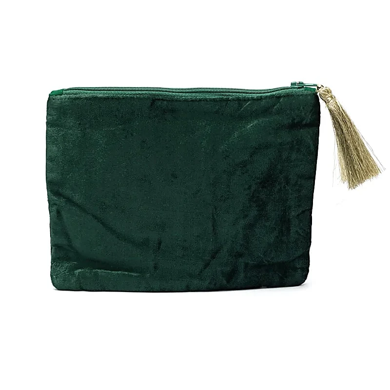 Etui fluweel groen met Levensboom en harten