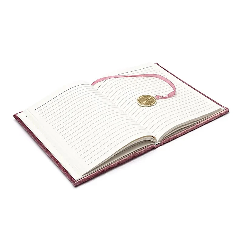 Notitieboek fluweel oudroze met Bloem des Levens