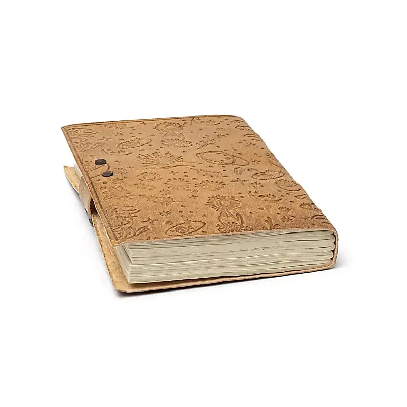 Notitieboek mystieke symbolen met kunstleren omslag