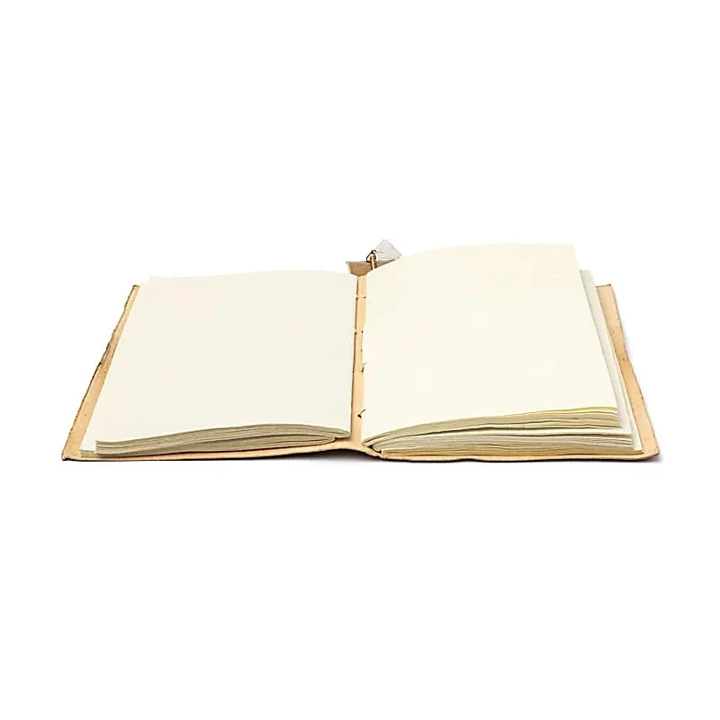 Notitieboek Levensboom met bergkristal en kunstleren omslag