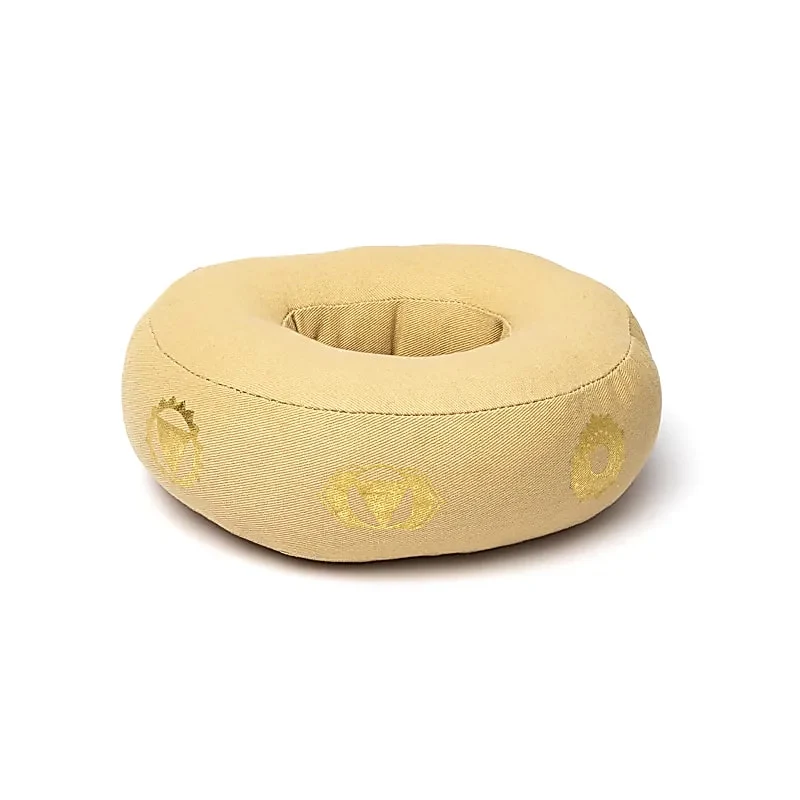 Klankschaalkussen 7 chakra’s beige M