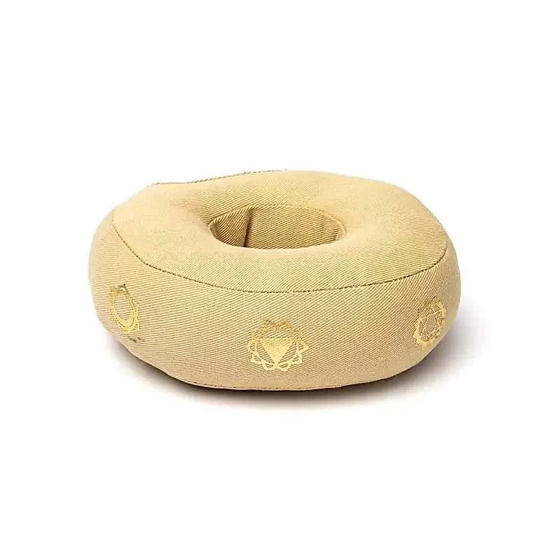 Klankschaalkussen 7 chakra’s beige S