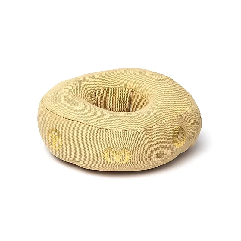 Klankschaalkussen 7 chakra’s beige S