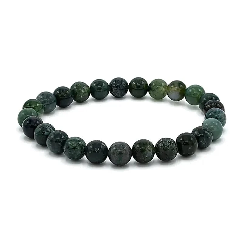 Armband voor brede pols met mosagaat