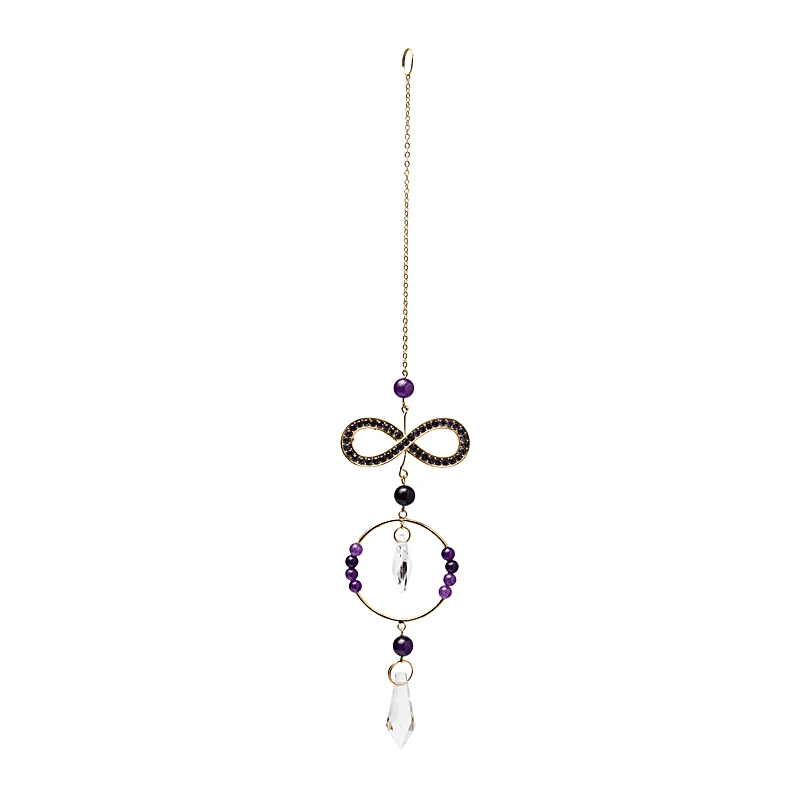 Suncatcher infinity met amethist en kristal