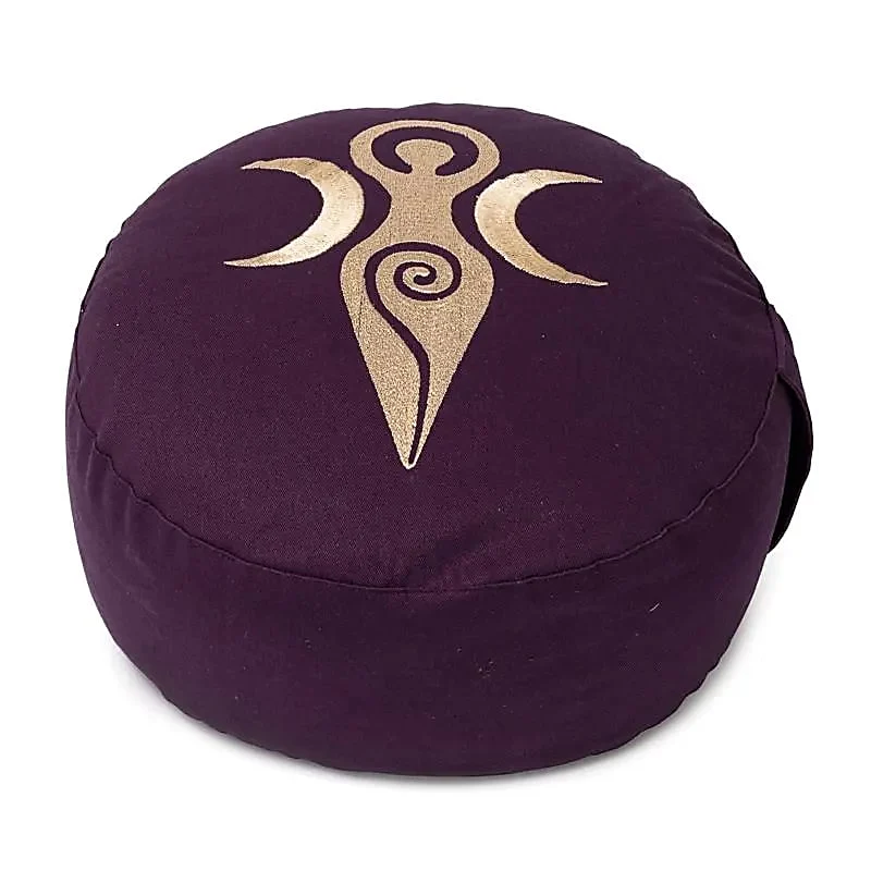 Meditatiekussen donkerpaars goddess biokatoen