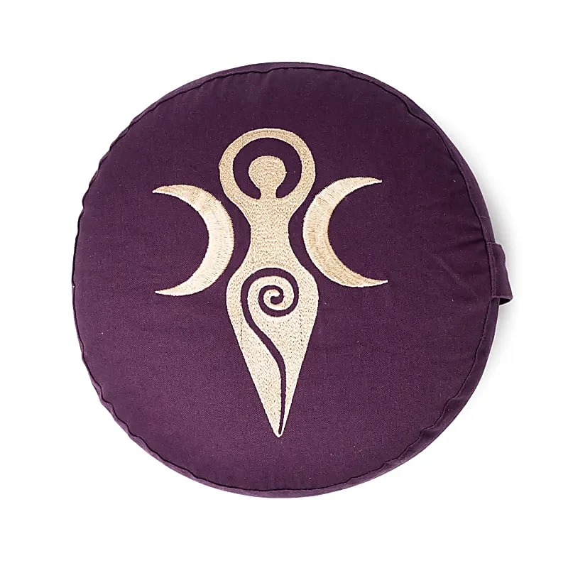 Meditatiekussen donkerpaars goddess biokatoen