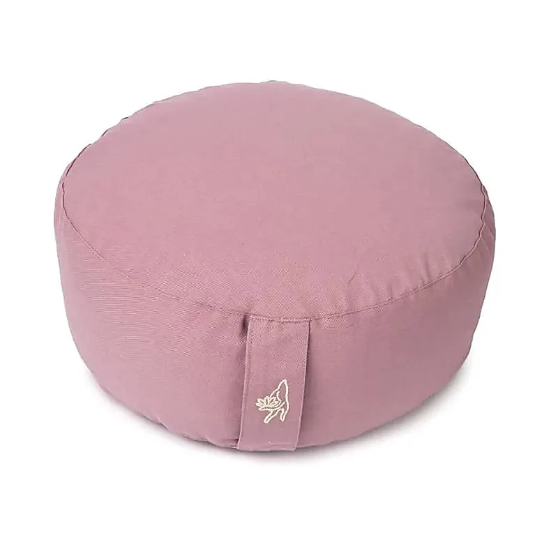 Meditatiekussen rond lila biokatoen