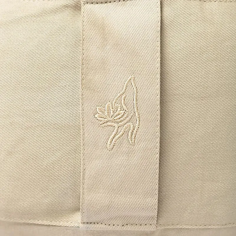 Meditatiekussen rond beige biokatoen