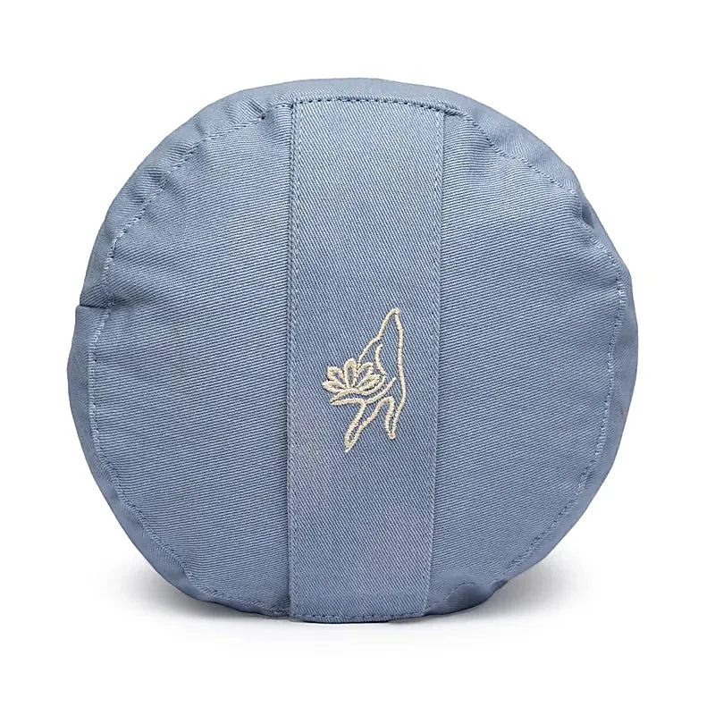 Meditatiekussen bolster blauw biokatoen