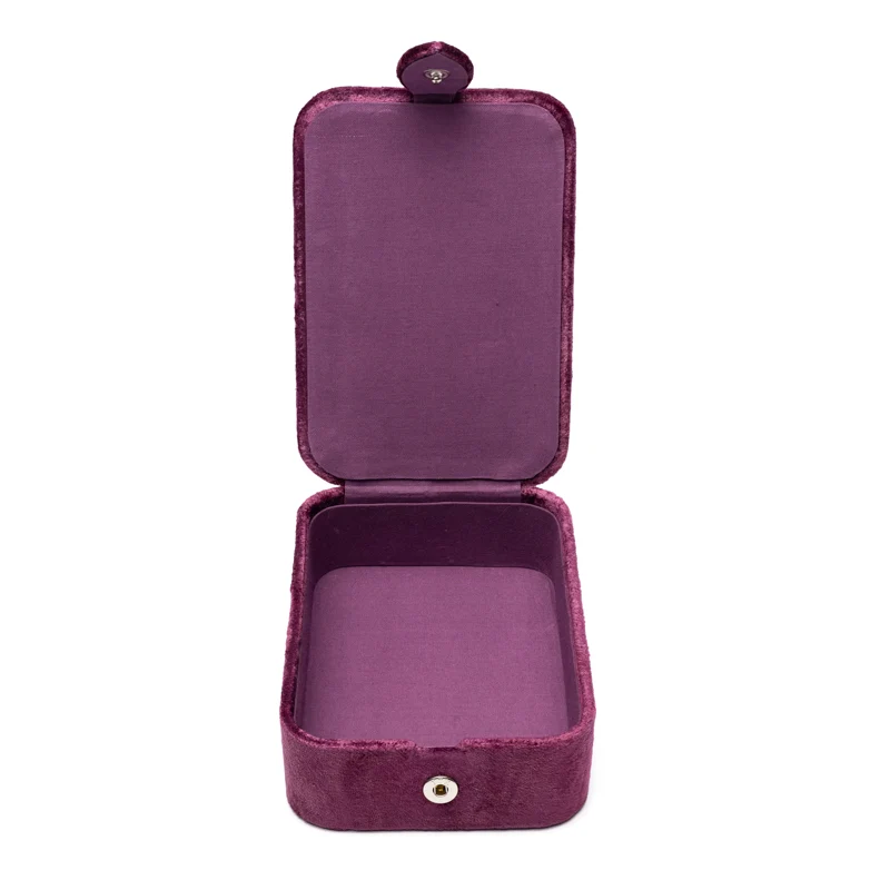 Sieraden / tarotdoos fluweel paars met Ganesha