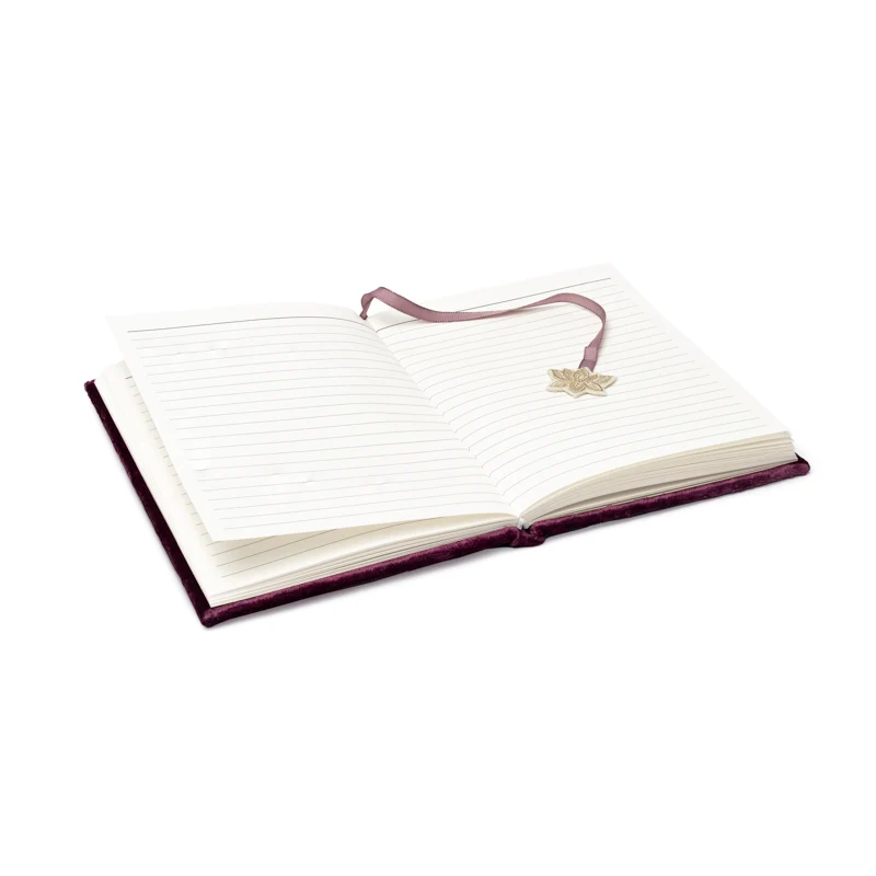 Notitieboek fluweel paars met Ganesha